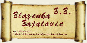 Blaženka Bajalović vizit kartica